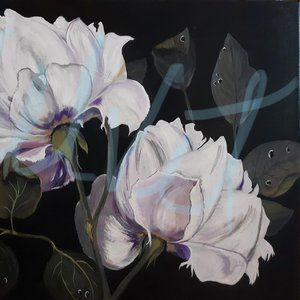 Original painting by artist. Flowers 24wx18h